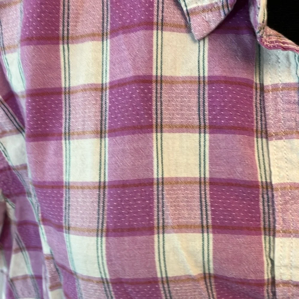 Riders by Lee Purple Plaid Blouse - Picture 2 of 3